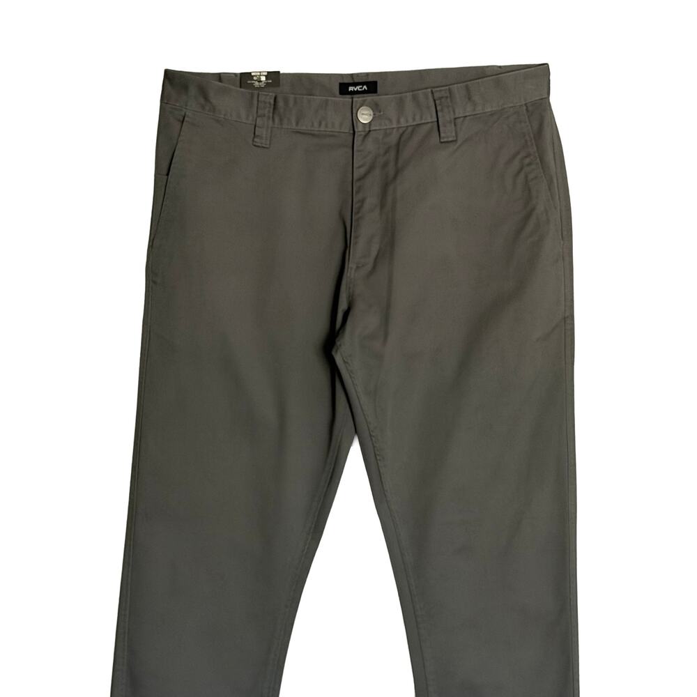 RVCA Week-End Pant Men's 36"x32" Straight Fit Stretch Fabric Smoke Gray NWT - Picture 2 of 13